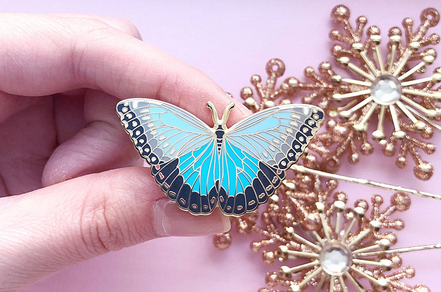 Blue Morpho Pin