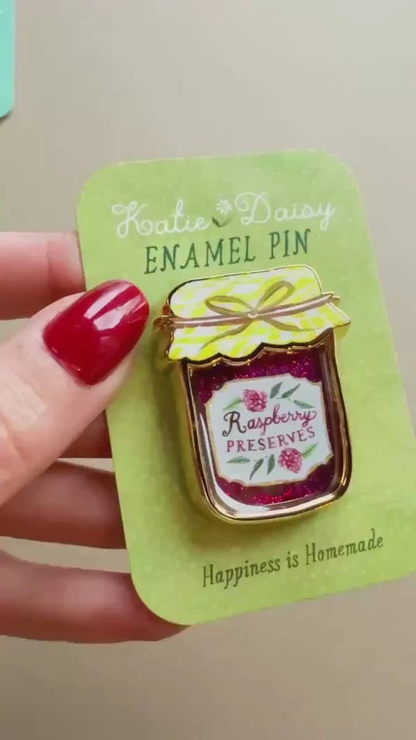Interactive Jam Jar Enamel Pin