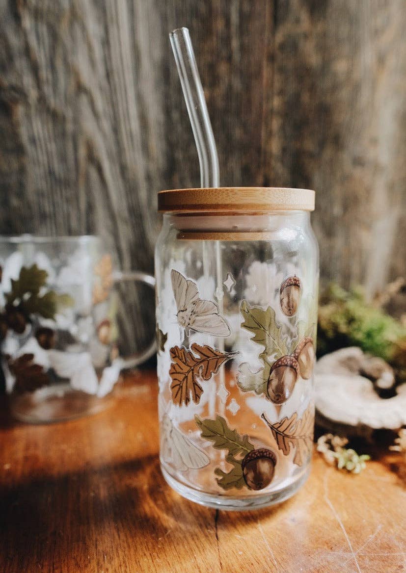 Glass Tumbler: Oak & Mothling