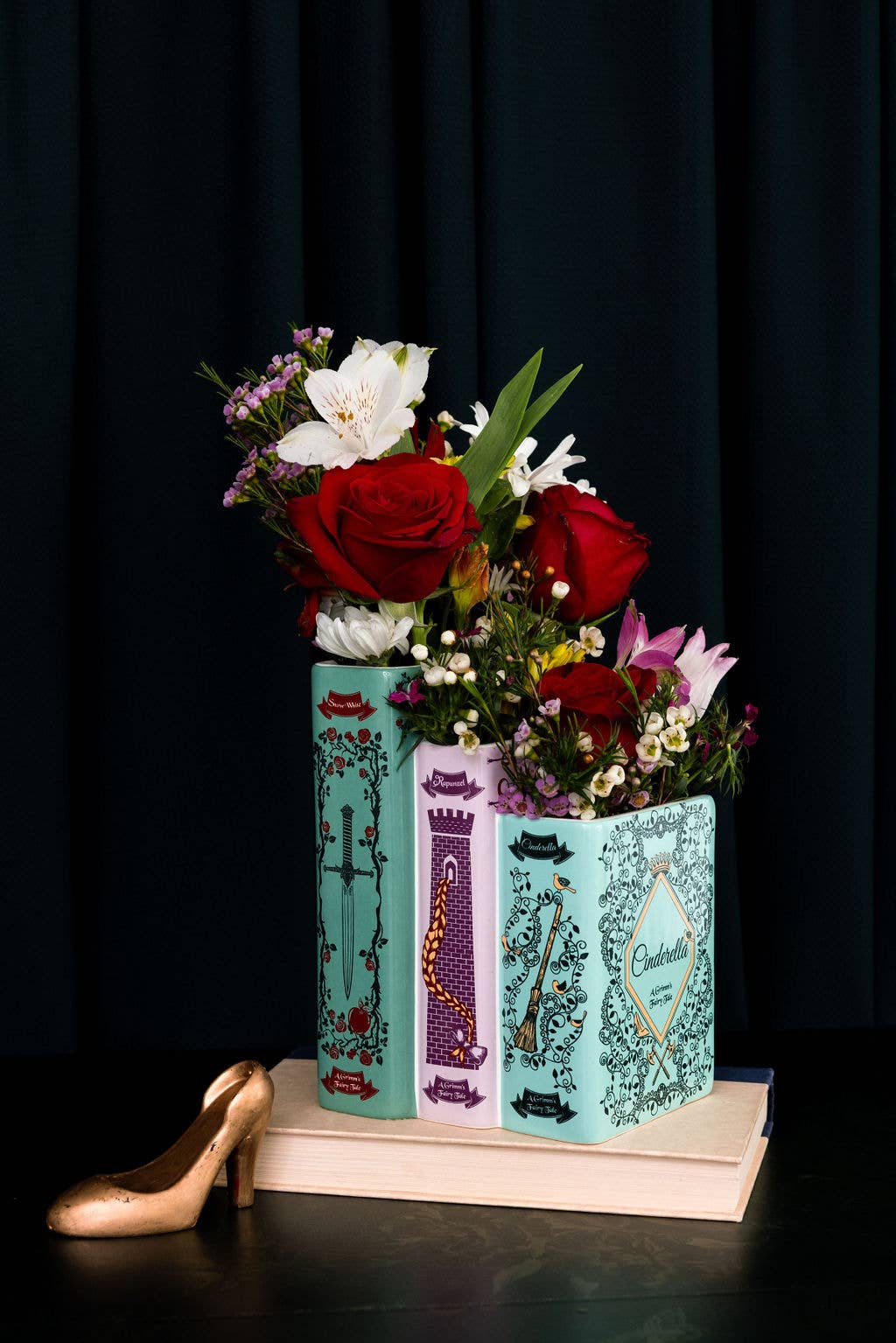 Triple Book Vase, Grimm's Fairy Tales