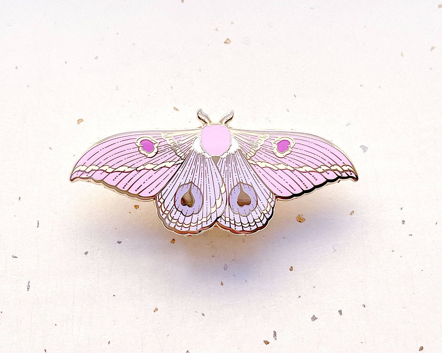 Dognin's Pink Bullseye Moth Pin