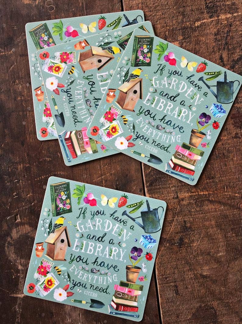 Garden and a Library Sticker