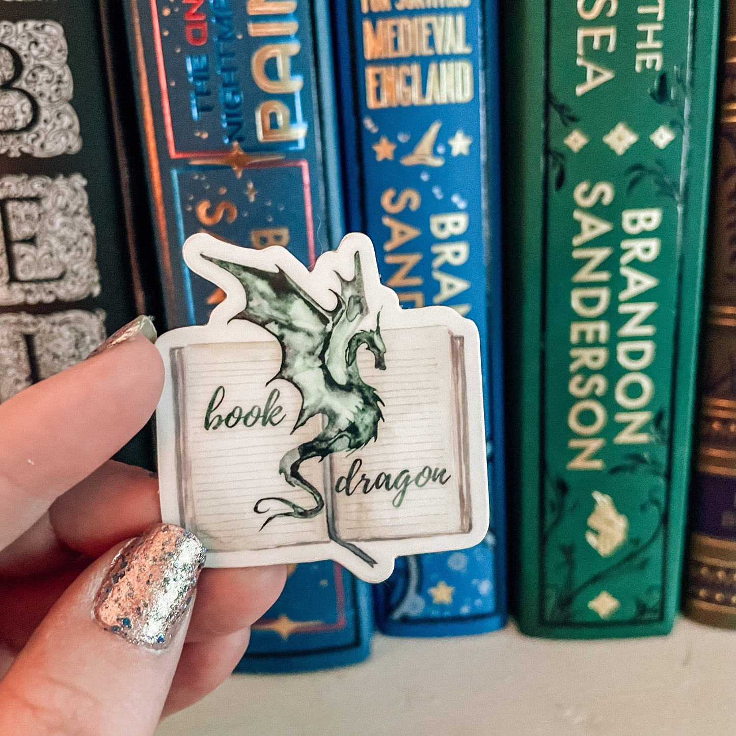 Green Book Dragon Vinyl Sticker