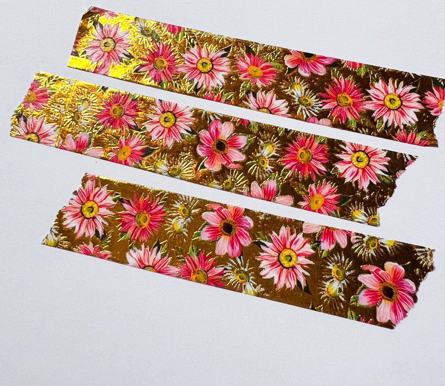 Gold Foil Floral Washi Tape