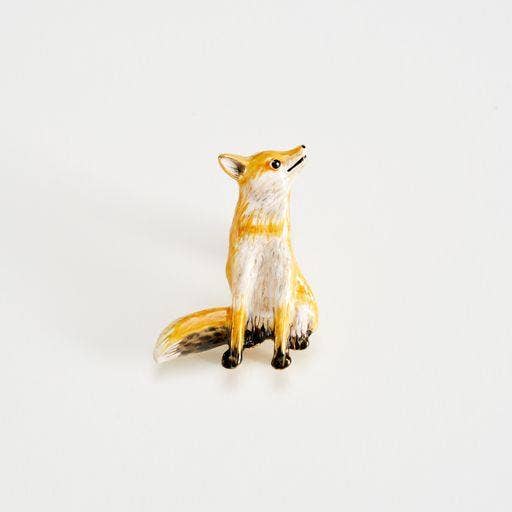 FABLE Enamel Fox Brooch (FORHÅNDSBESTILLING)