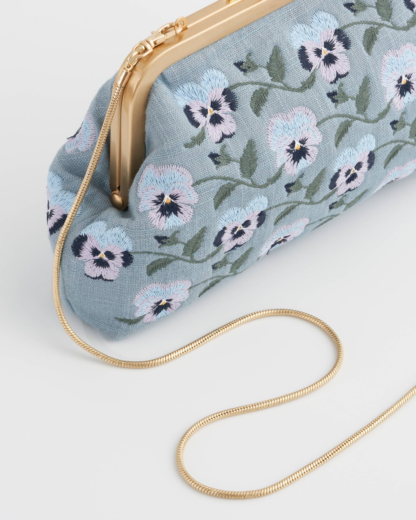 FABLE Pansy Blue Victoriana Clutch
