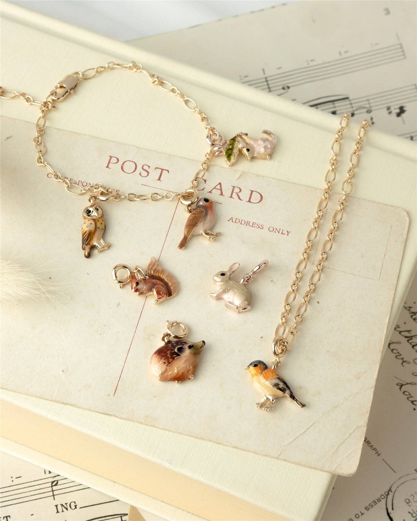 FABLE Enamel Dormouse Collector Chain Bracelet