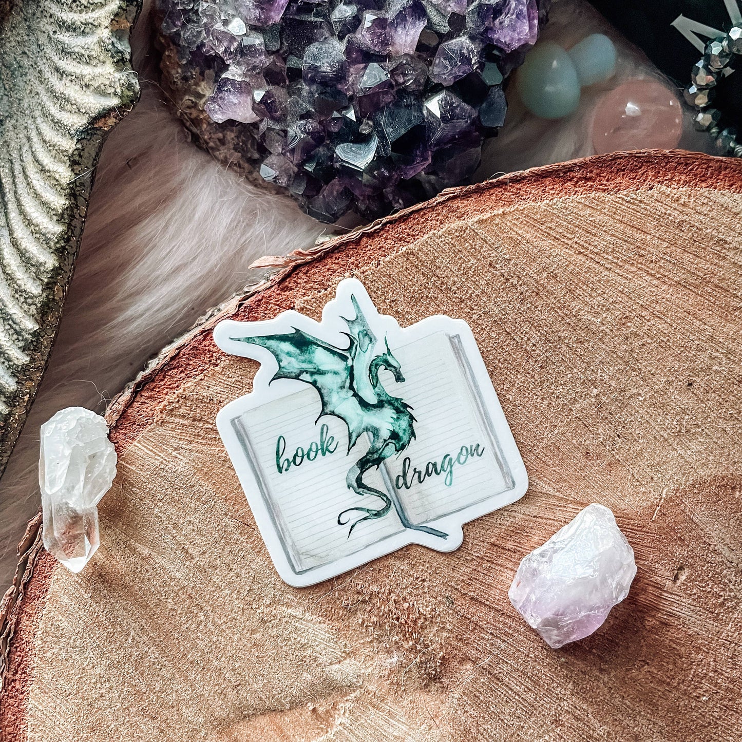 Green Book Dragon Vinyl Sticker