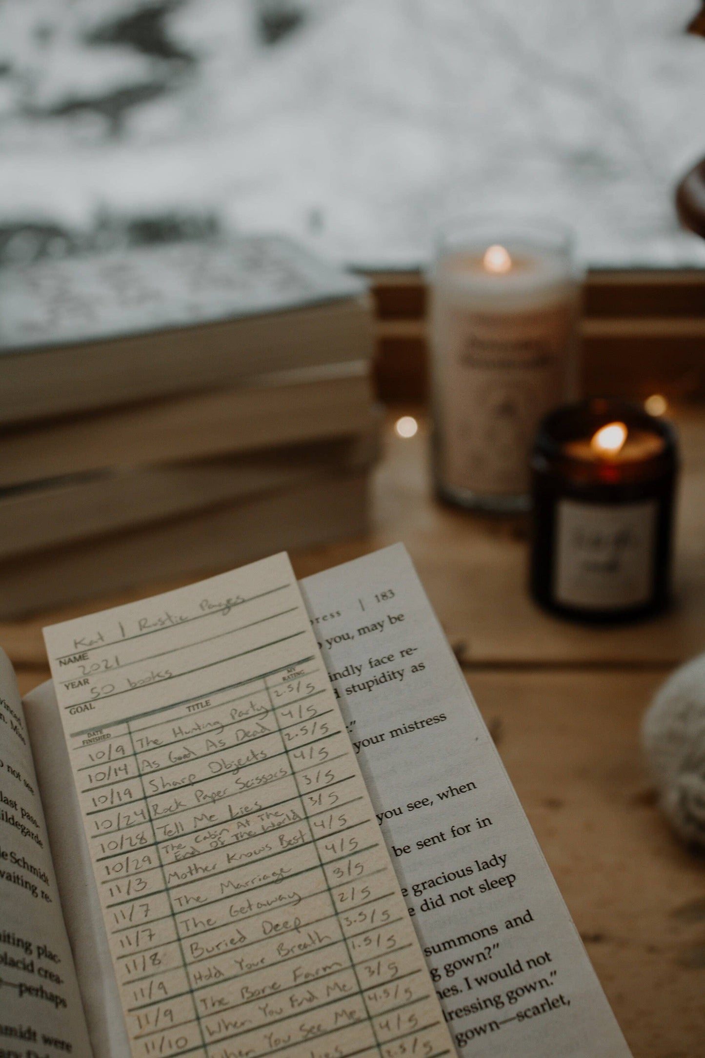 Library Card Reading Tracker Bookmark