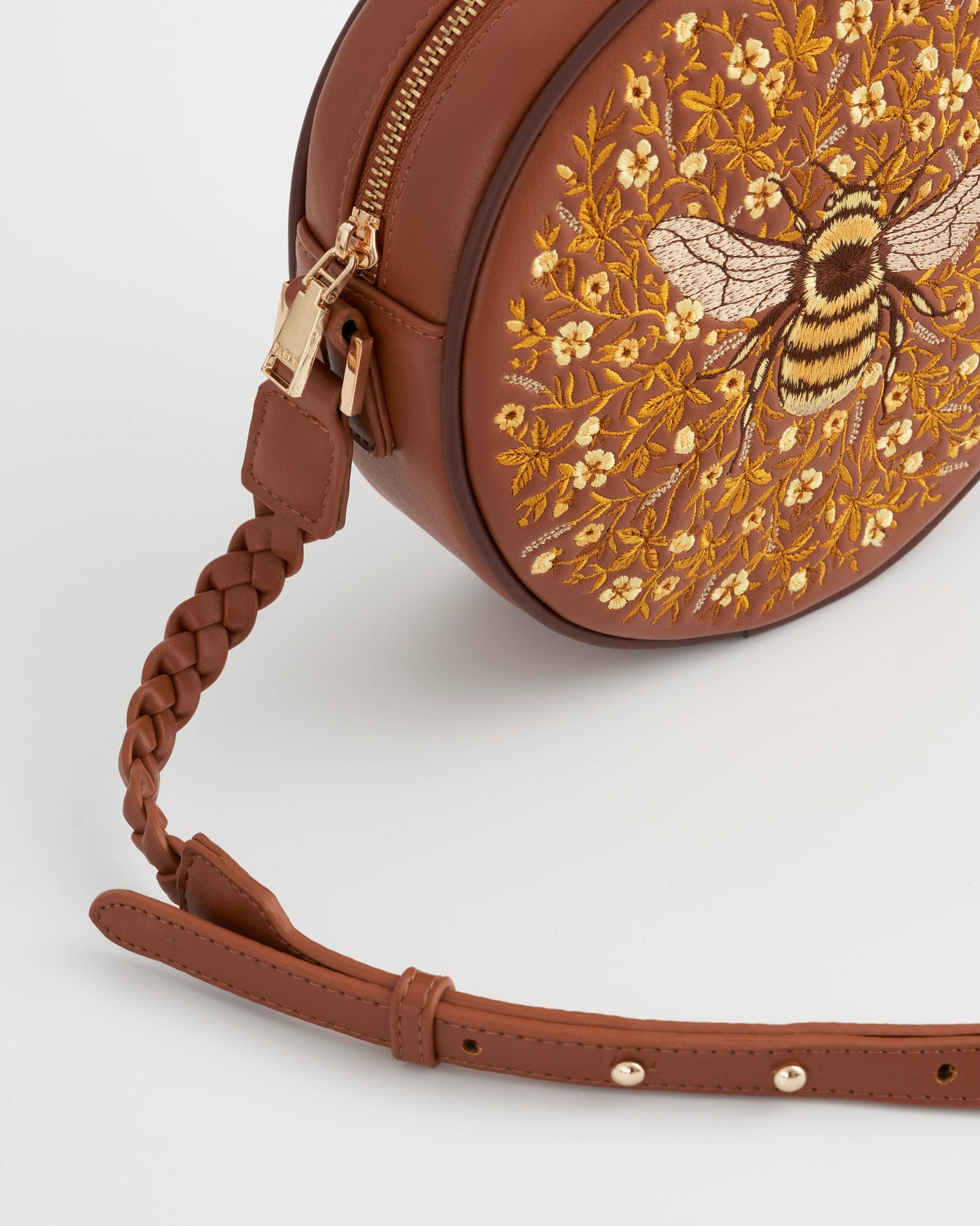 FABLE Bumble Bee Tan Circle Bag