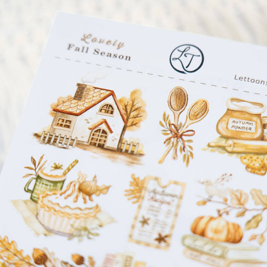 Sticker Sheet - Lovely Fall Season: Textured