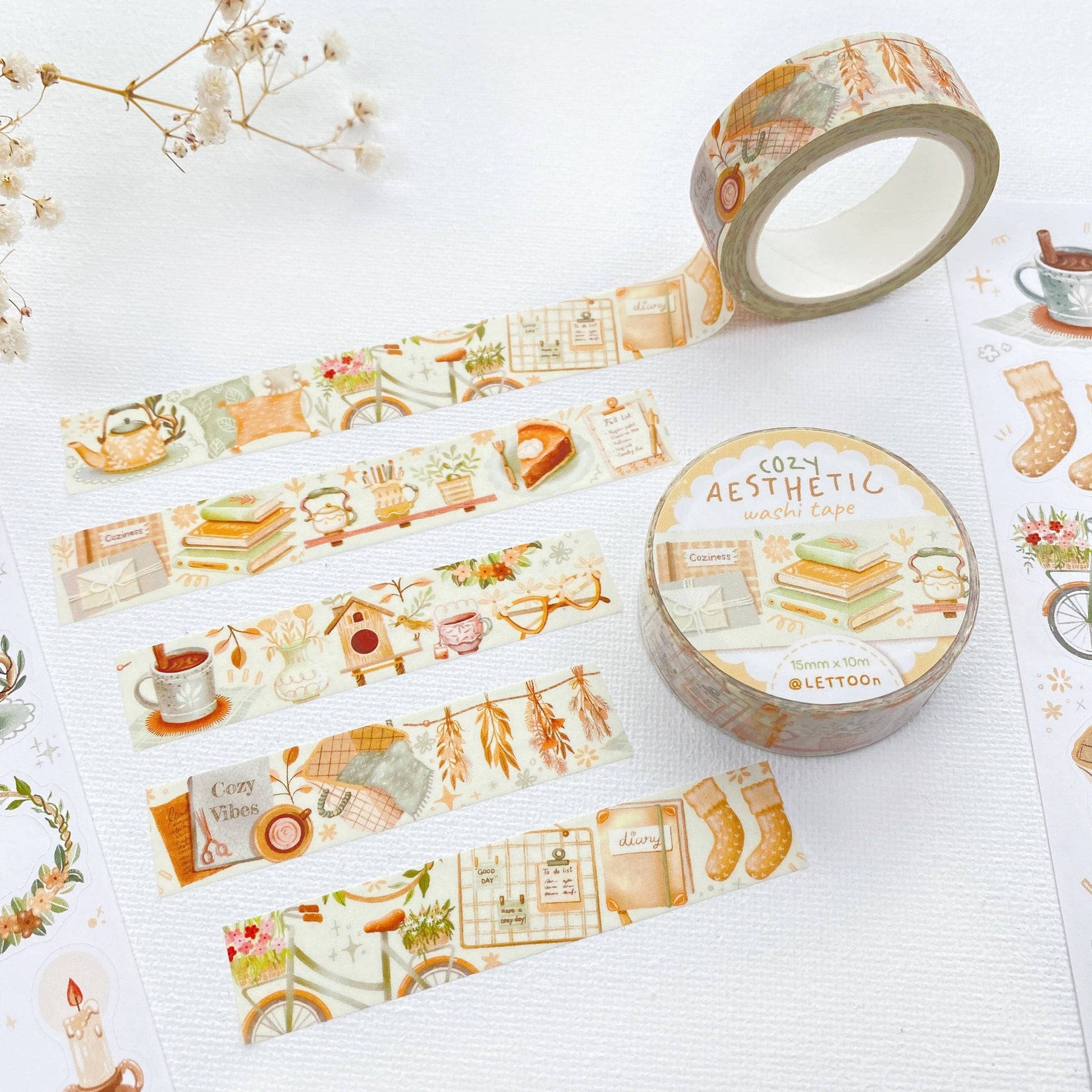 Washi Tape - Cozy Aesthetic - Tea & Fables