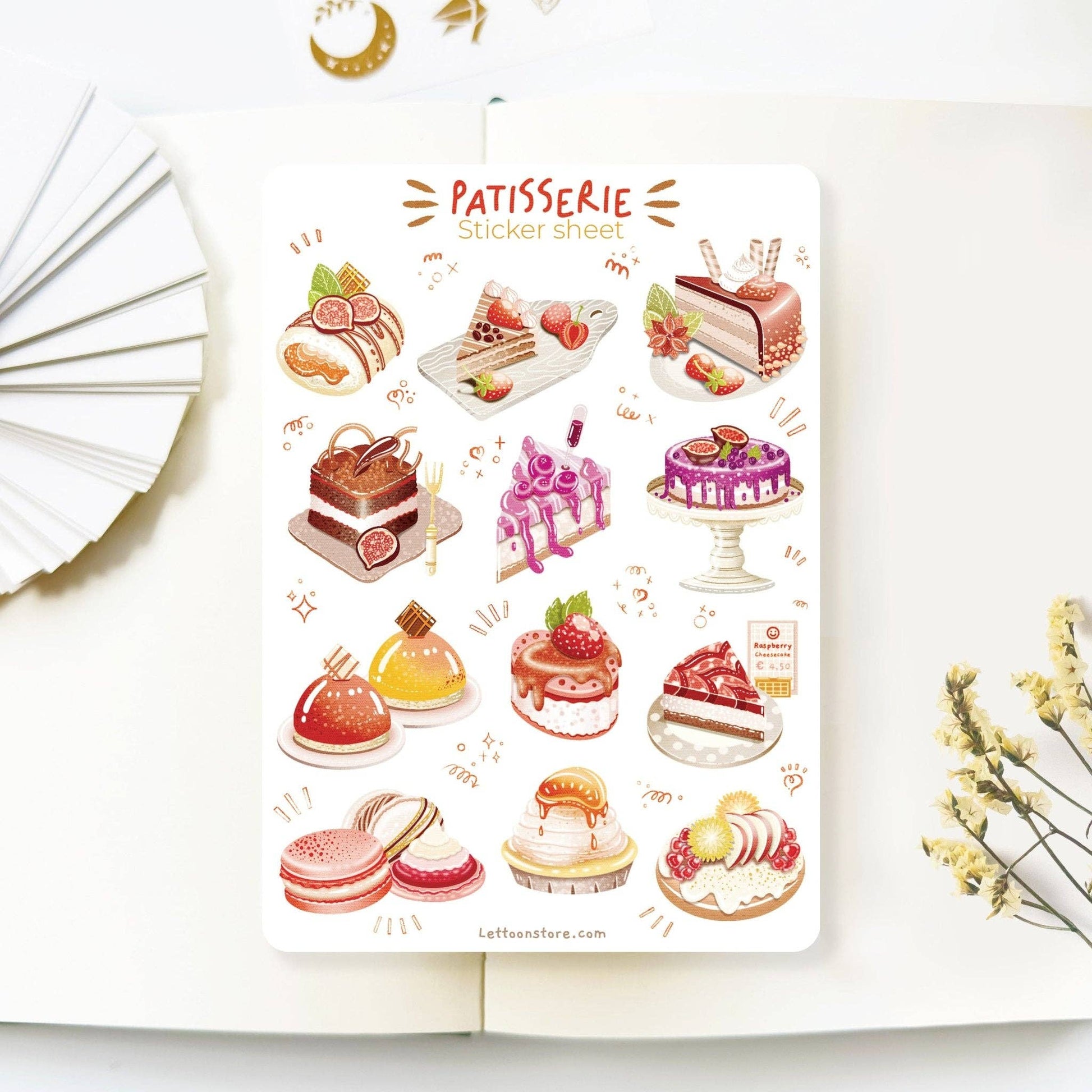 Sticker Sheet - Patisserie: Semi-Transparent - Tea & Fables