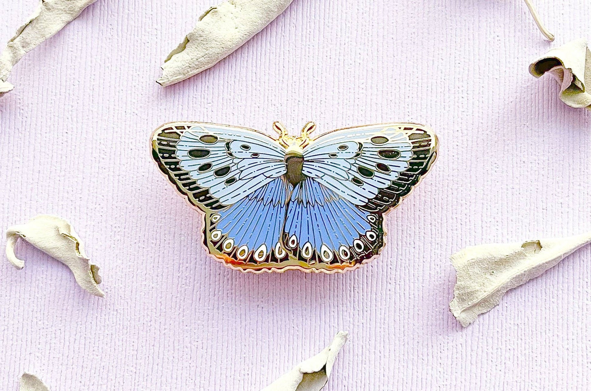 Emalje Pin | Large Blue Butterfly - Tea & Fables