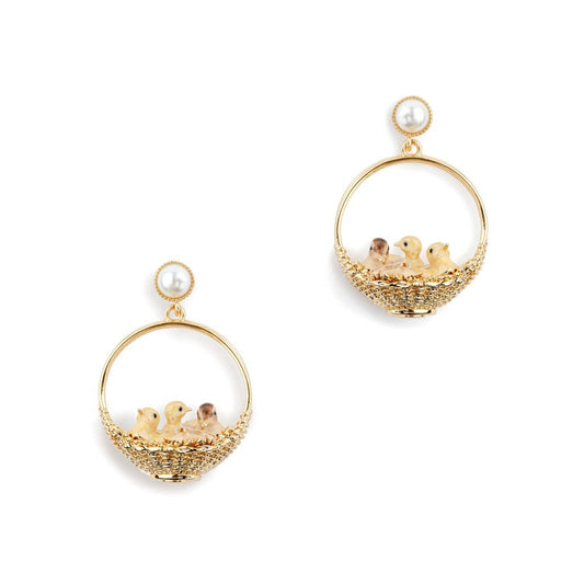 Duckling Basket Earrings - Tea & Fables