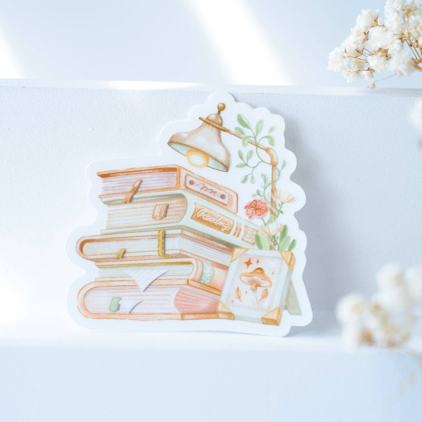 Clear Vinyl Sticker - Cozy Reading - Tea & Fables