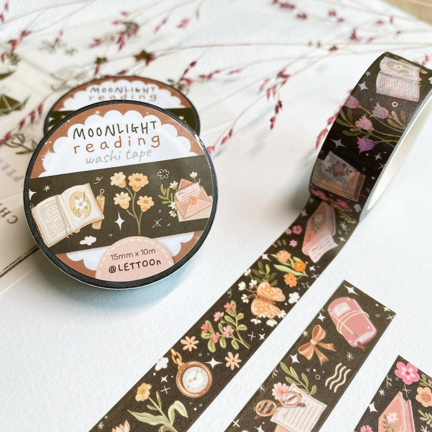 Washi Tape - Moonlight Reading - Tea & Fables