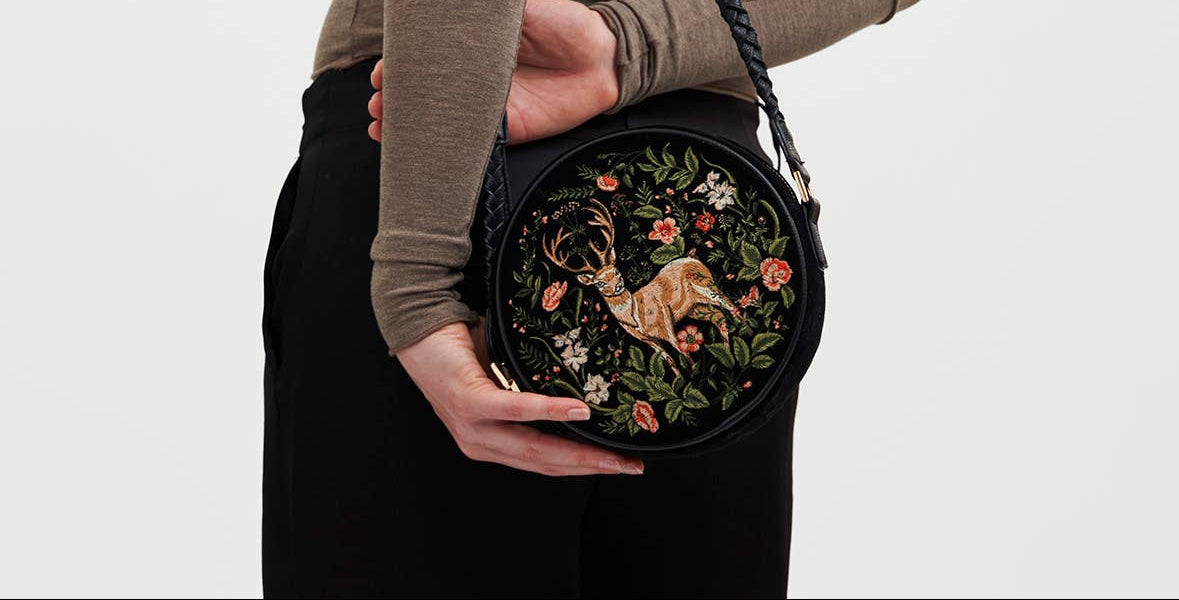 FABLE Aurora Fawn Black Circle Bag