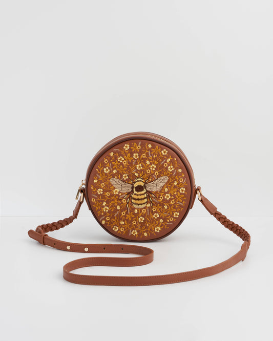 FABLE Bumble Bee Tan Circle Bag
