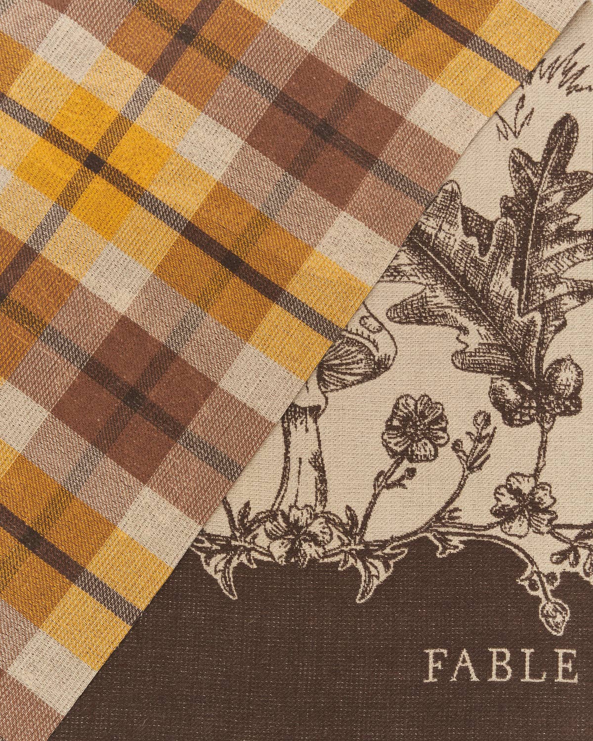 FABLE Woodland Tales Taupe Jacquard Scarf