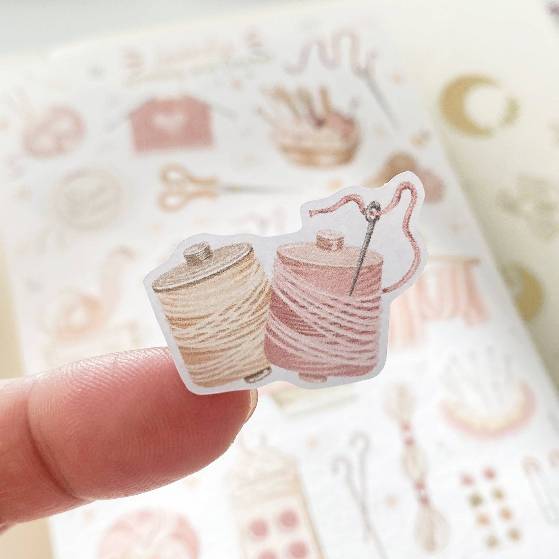 Sticker Sheet - Knitting & Crochet: Semi-Transparent - Tea & Fables