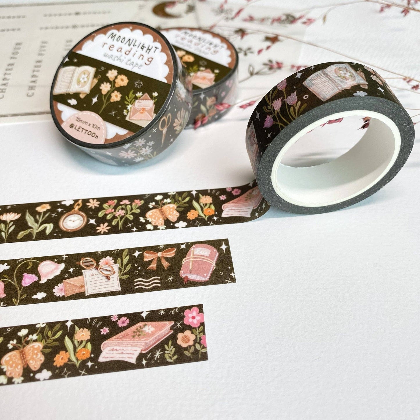 Washi Tape - Moonlight Reading - Tea & Fables