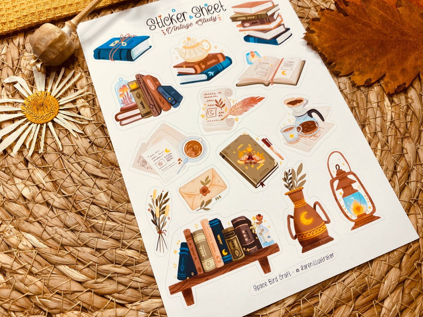 Sticker Sheet: Vintage Study