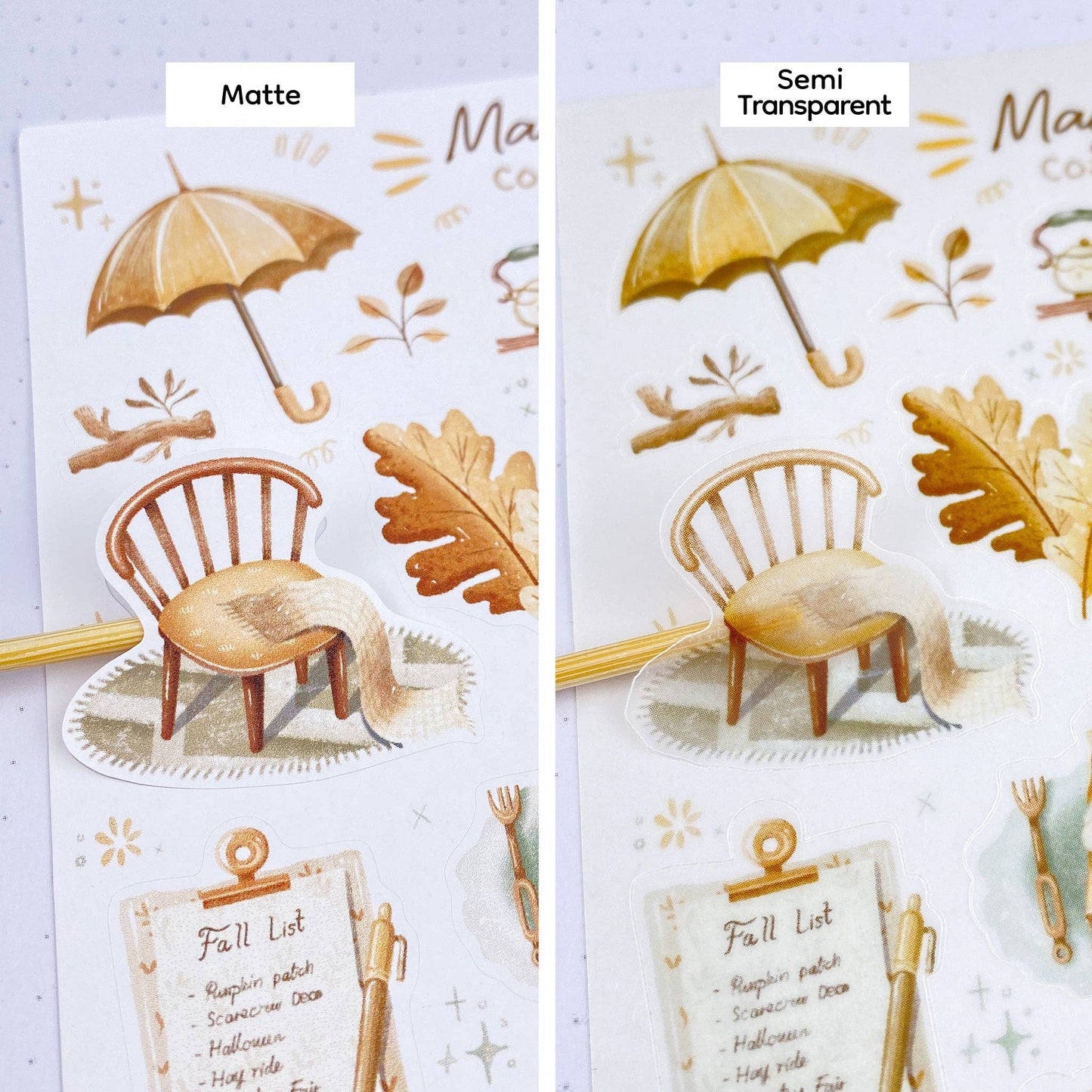 Sticker Sheet - Magical Cozy Fall: Matte Paper