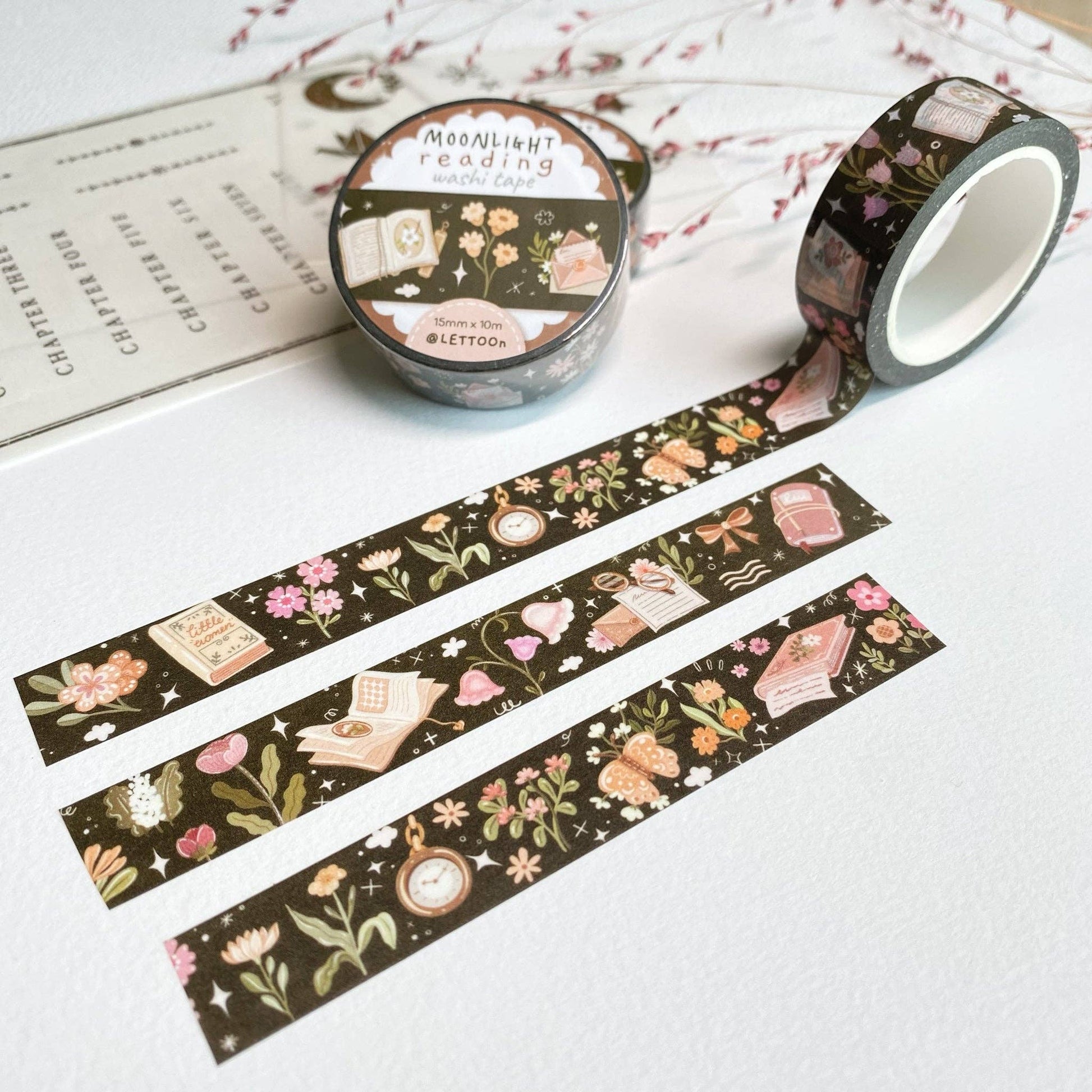 Washi Tape - Moonlight Reading - Tea & Fables