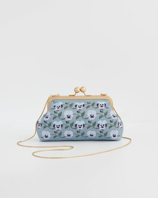 FABLE Pansy Blue Victoriana Clutch