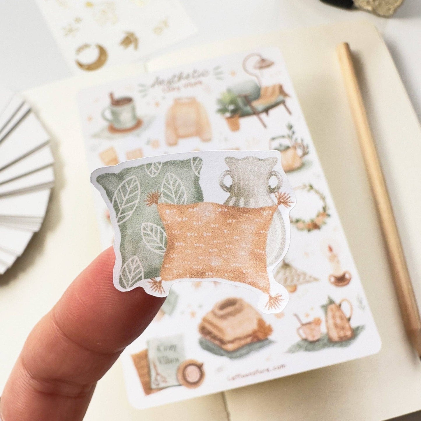 Sticker Sheet - Aesthetic Cozy Vibes: Matte Paper