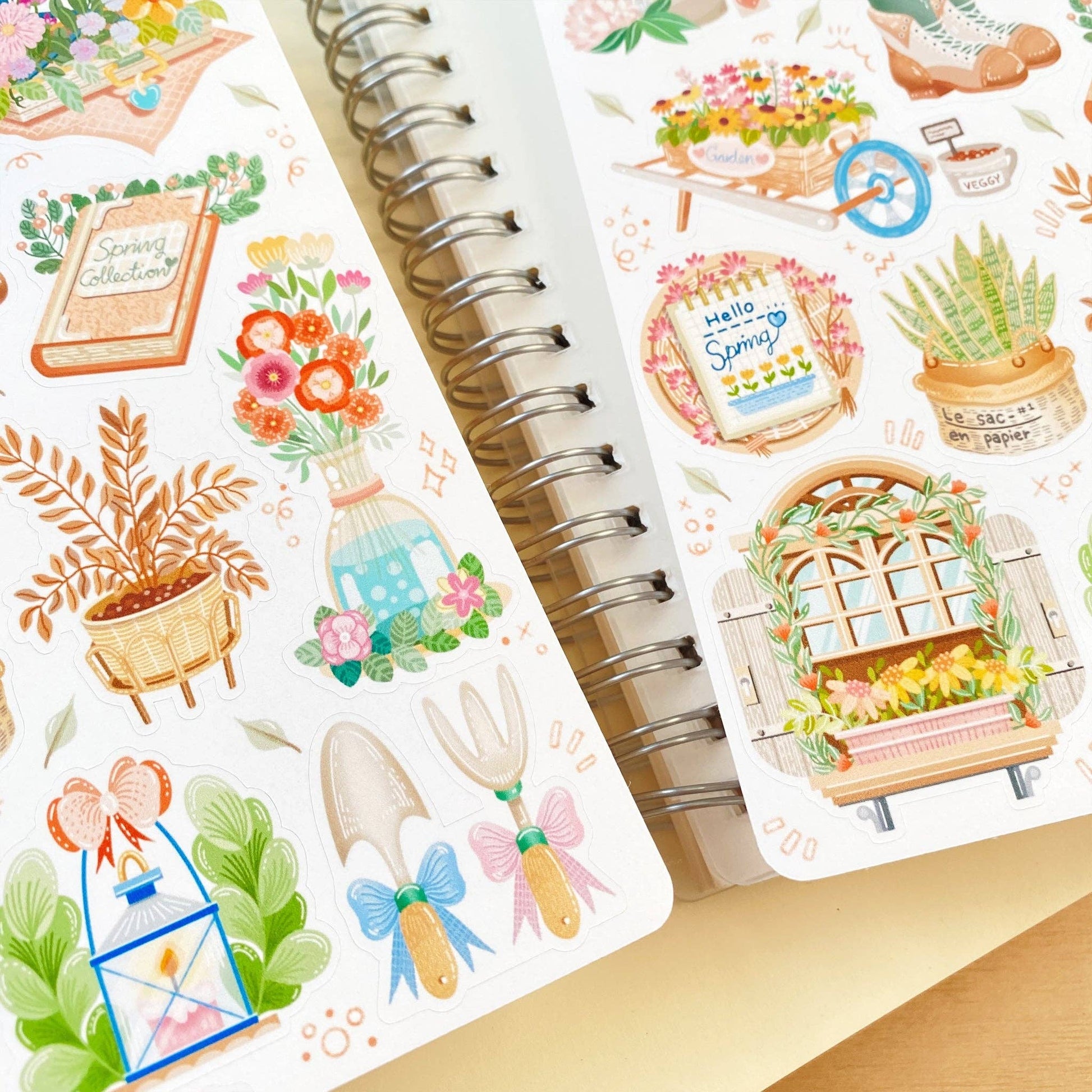 Sticker Sheet - Spring Vibes: Semi-Transparent - Tea & Fables