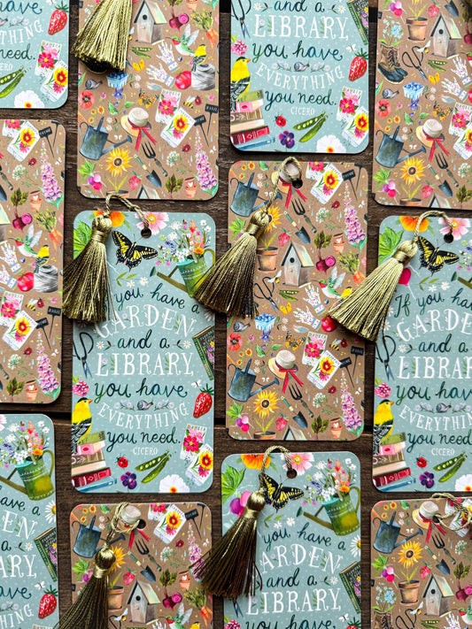 Garden and a Library Bookmark