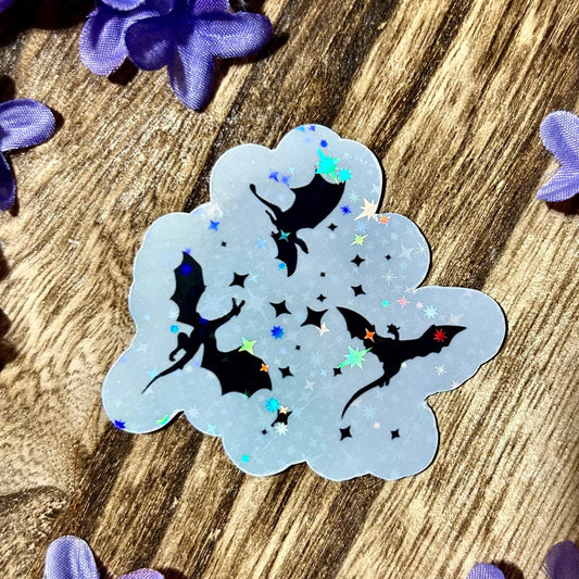 Dragons Flying Sticker