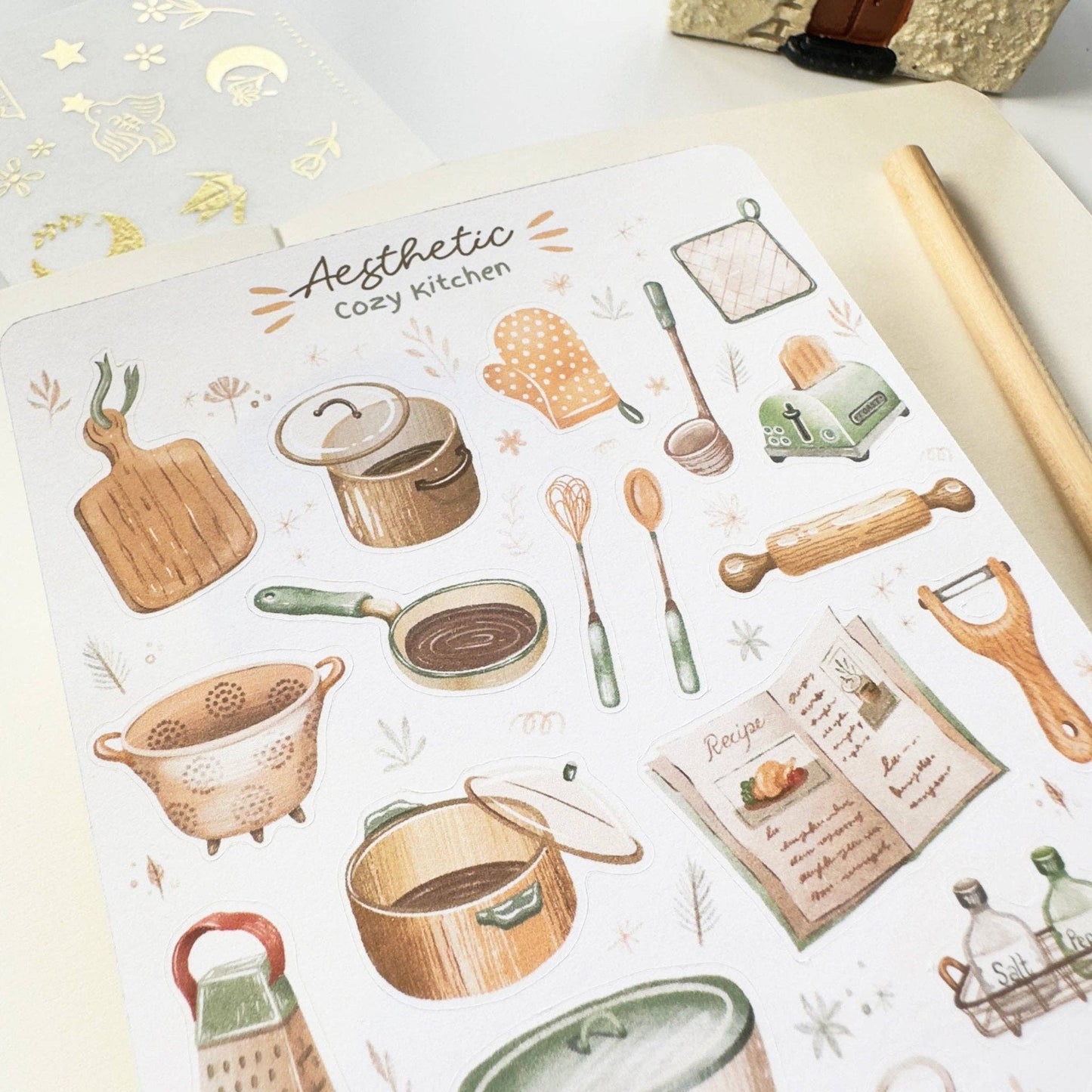 Sticker Sheet - Aesthetic Cozy Kitchen - Tea & Fables