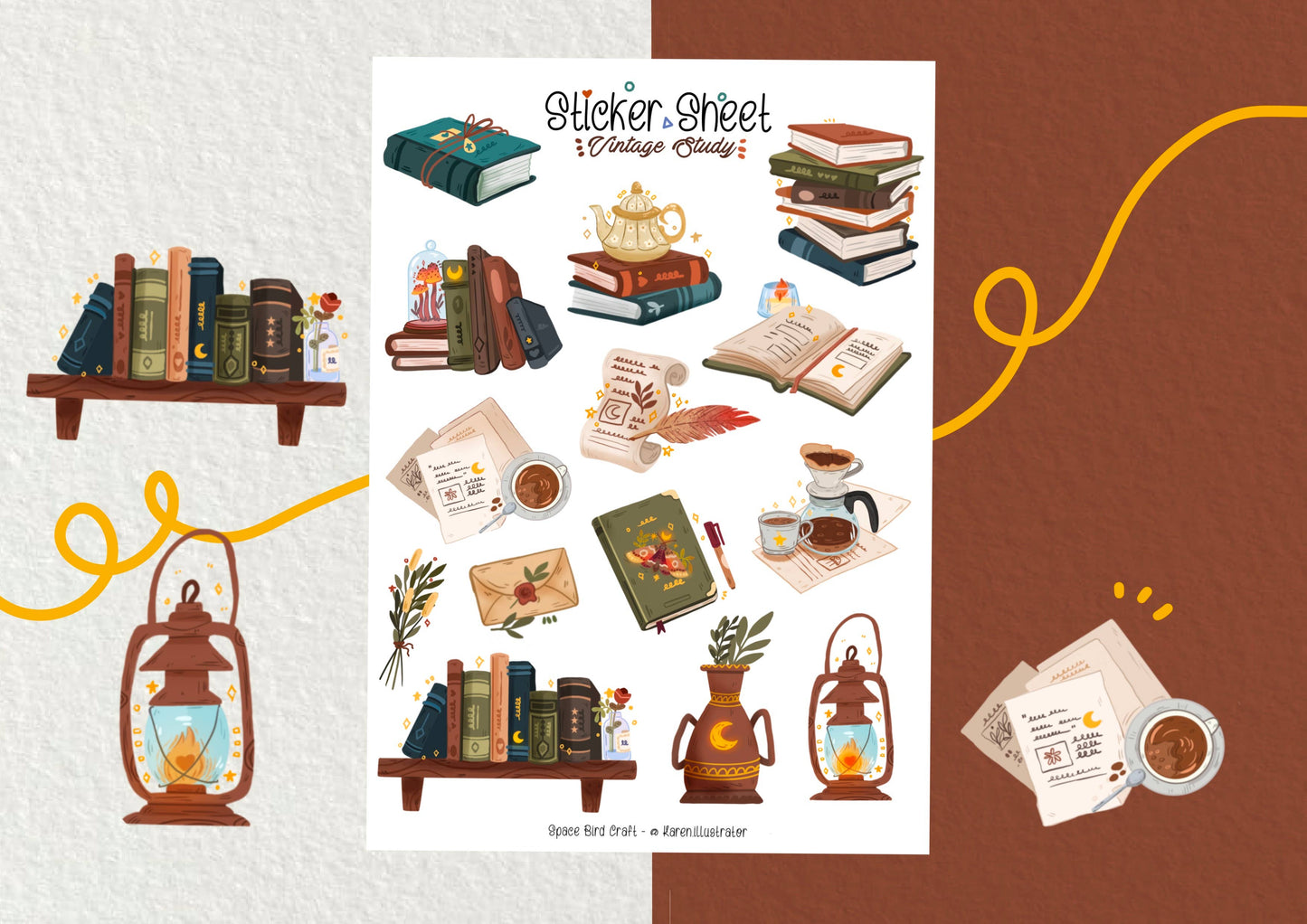 Sticker Sheet: Vintage Study