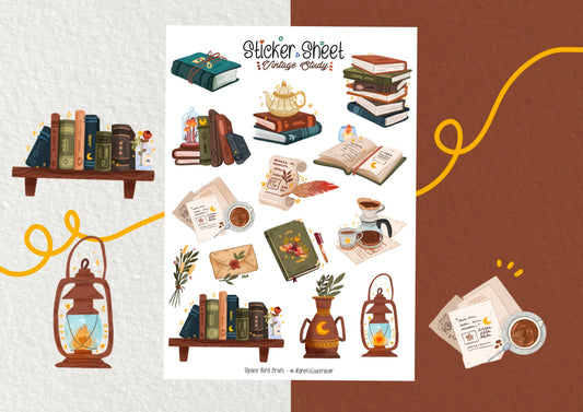 Sticker Sheet: Vintage Study