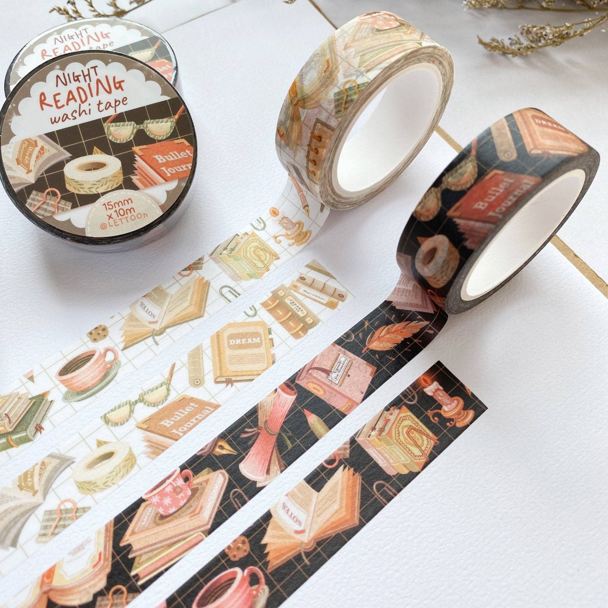 Washi Tape Set - Day & Night Reading - Tea & Fables