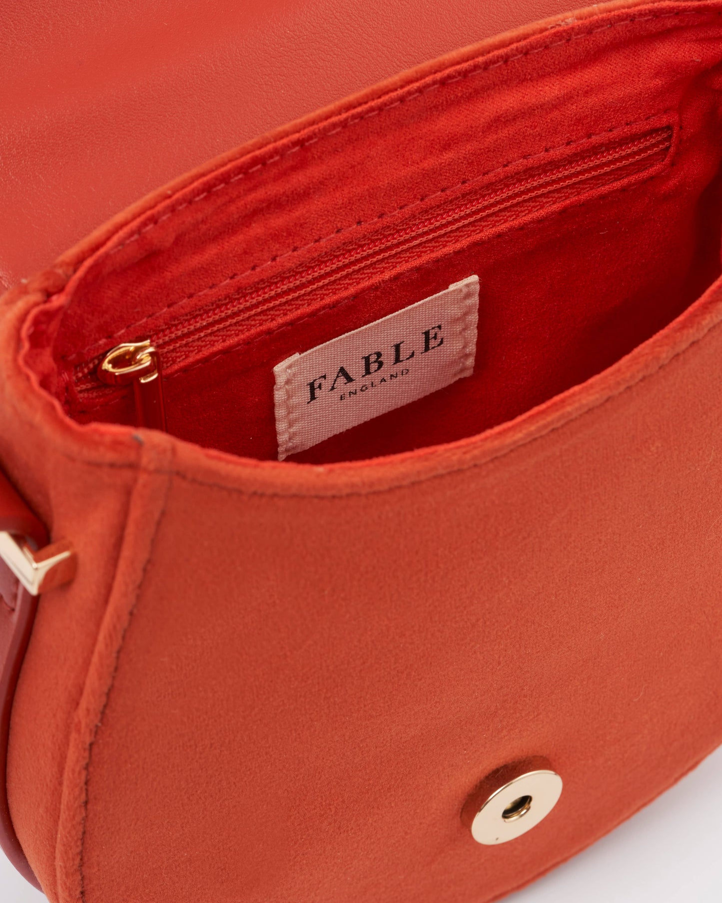 FABLE Lovebirds Velvet Saddle Purse