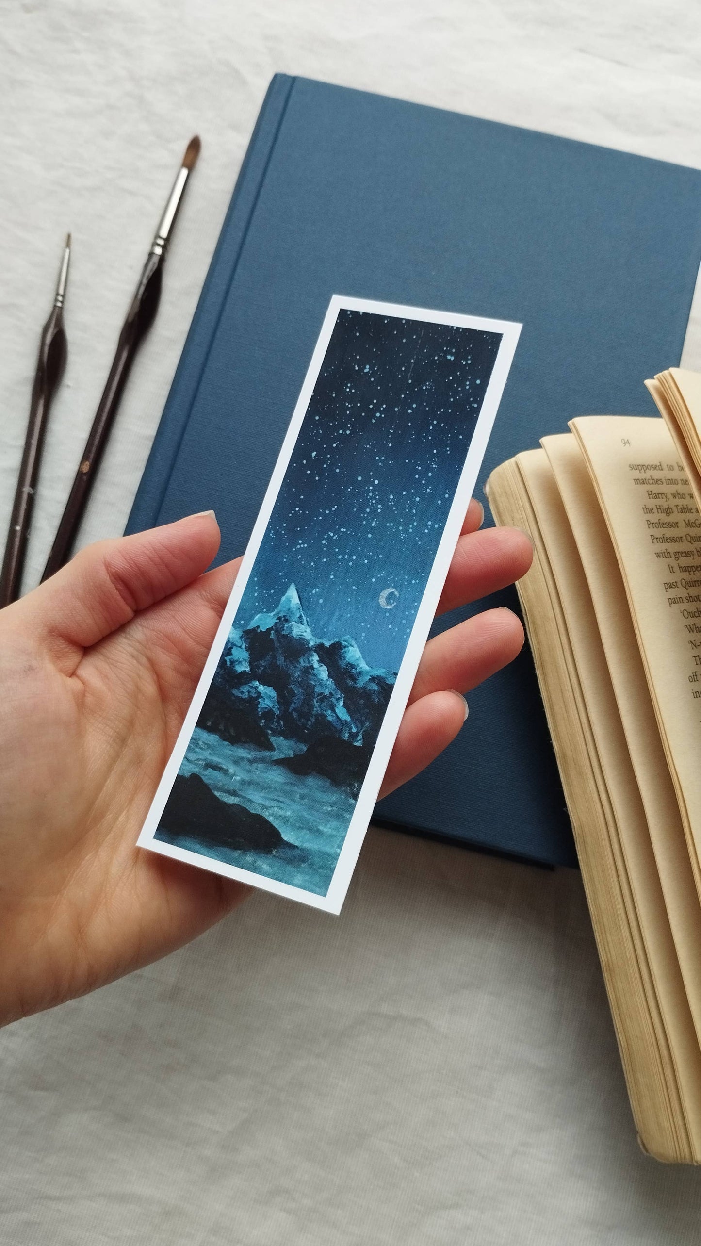 Starry Sky & Mountains Bookmark