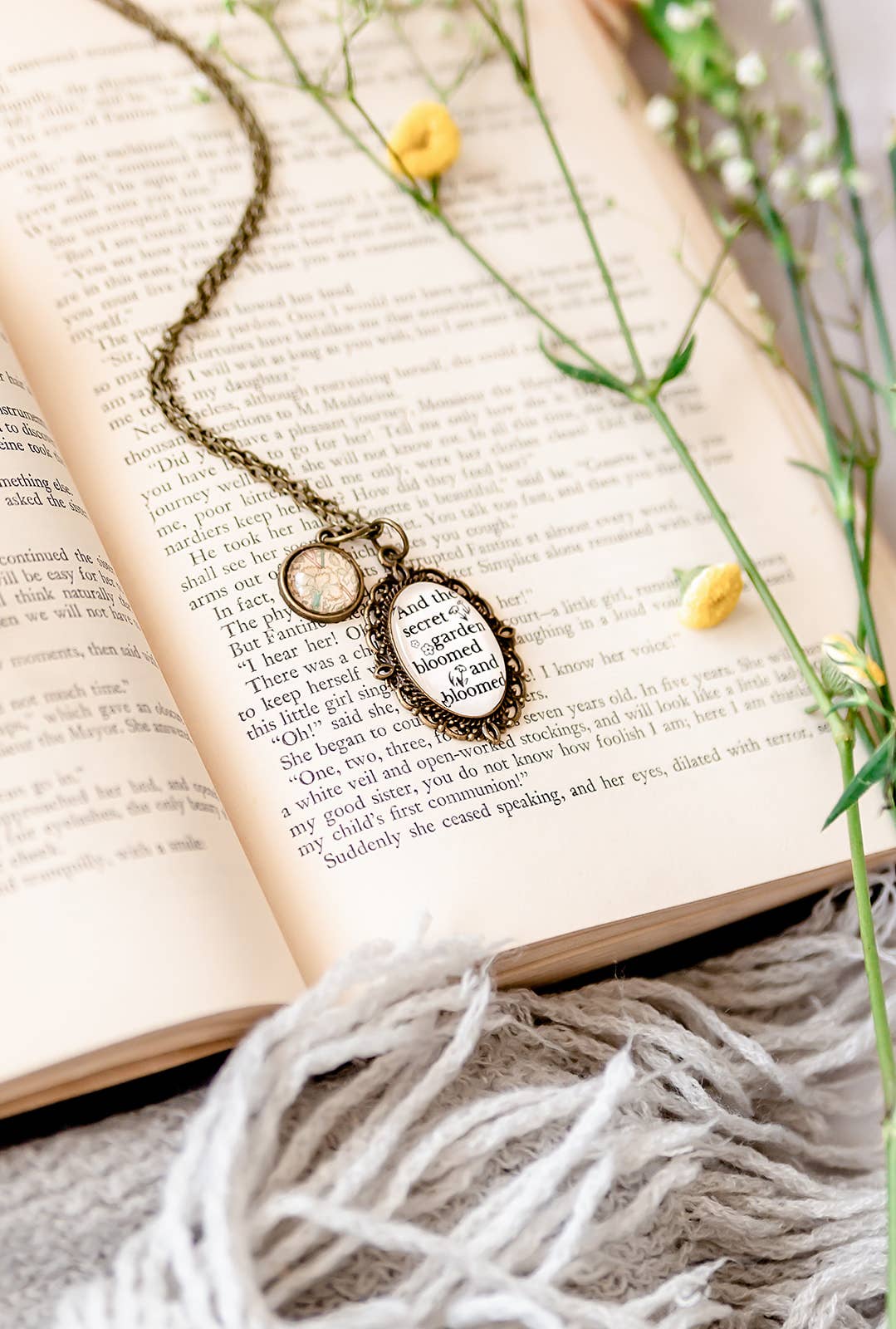 Bookish Necklace | The Secret Garden - Tea & Fables