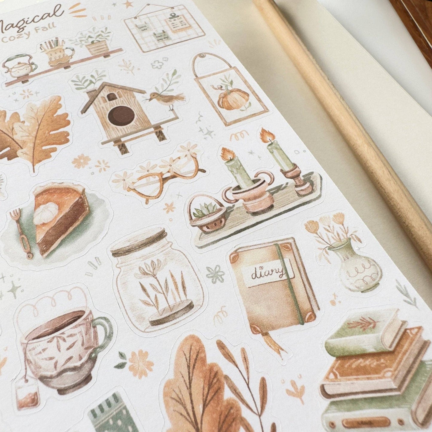 Sticker Sheet - Magical Cozy Fall: Matte Paper