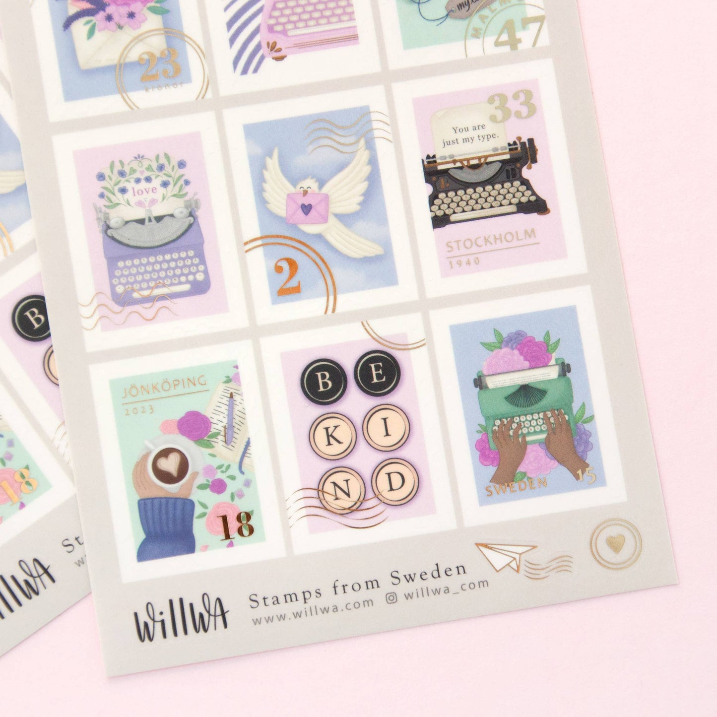Stamps from Sweden Sticker Sheet