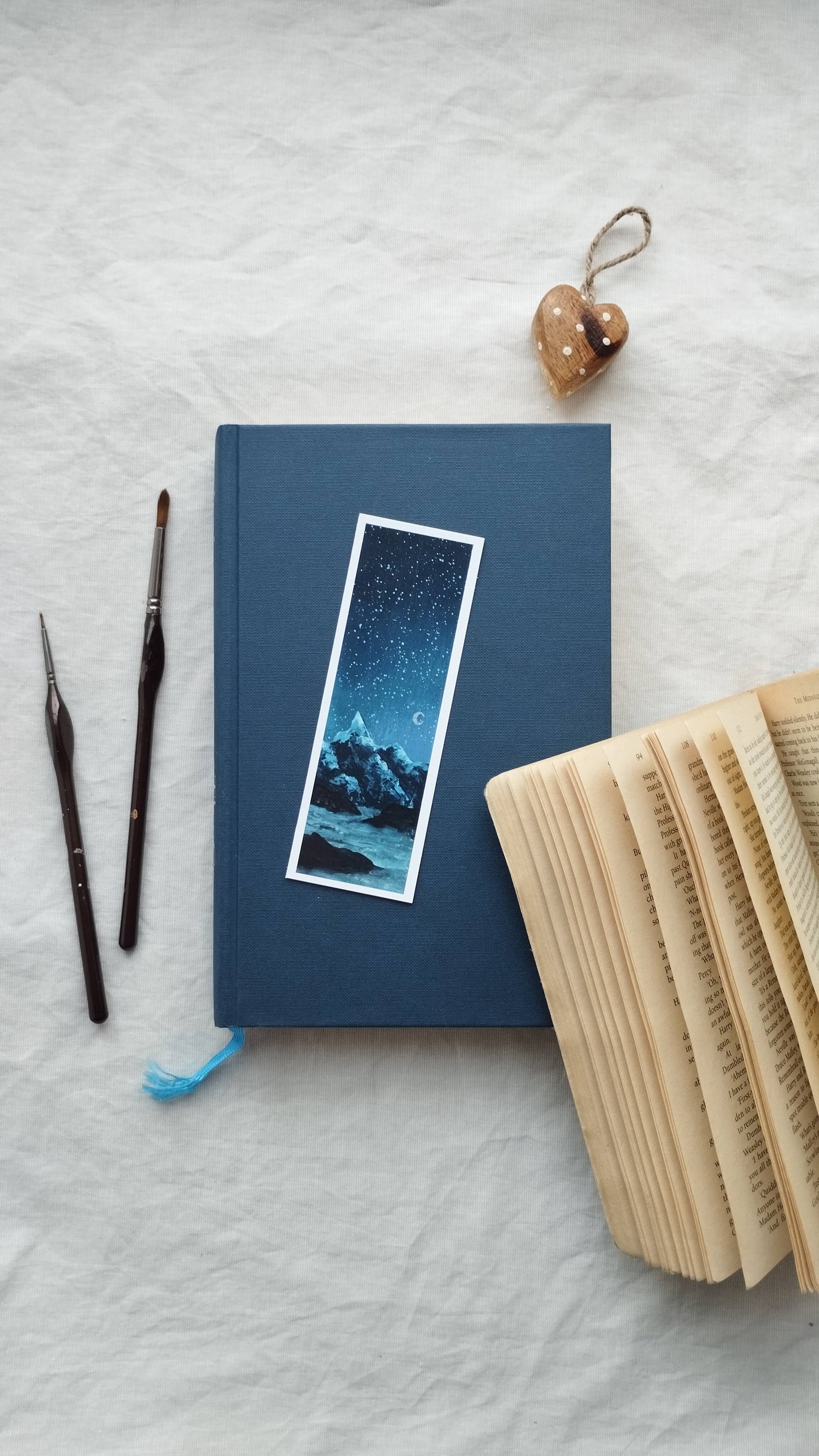 Starry Sky & Mountains Bookmark