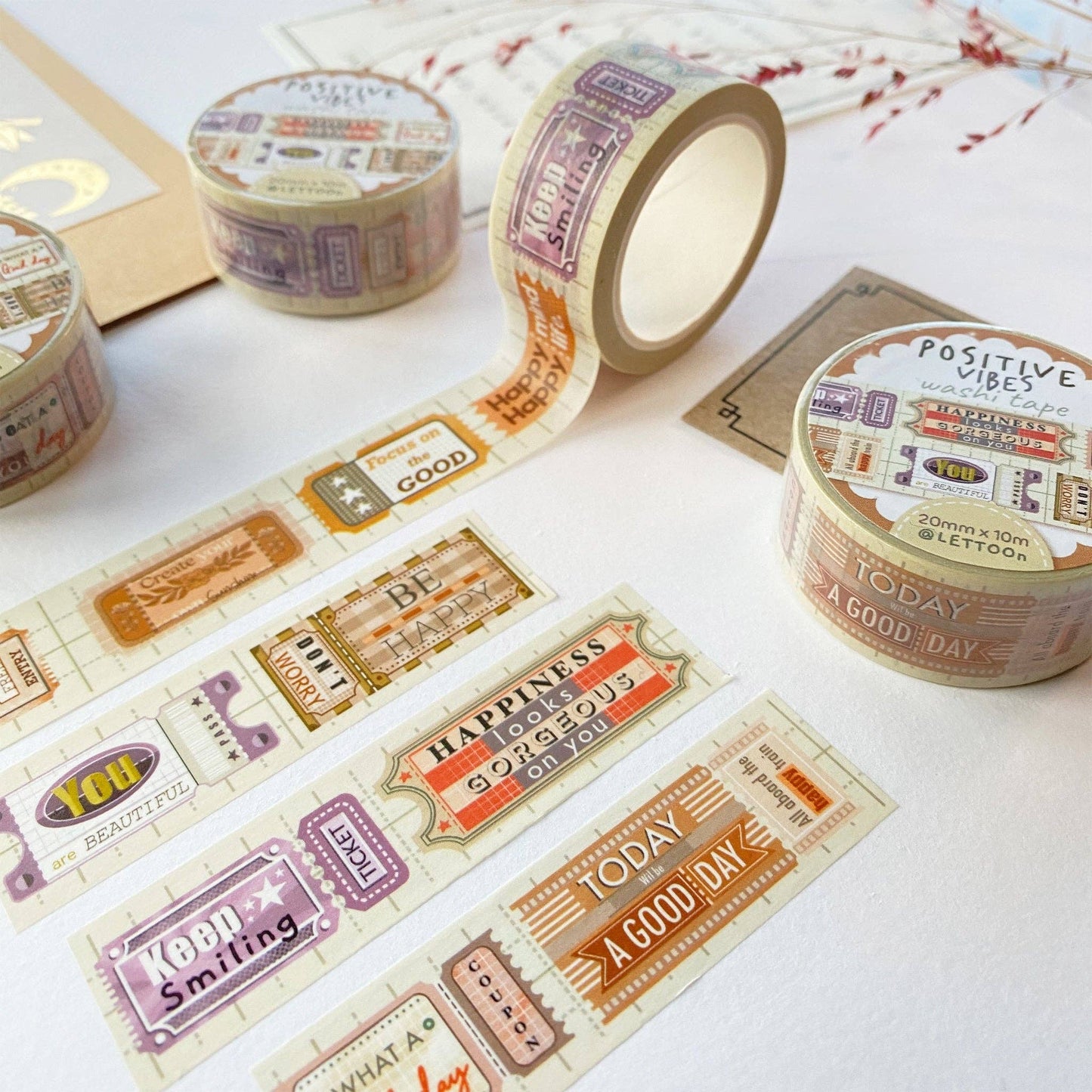 Washi Tape - Positive Vibes - Tea & Fables