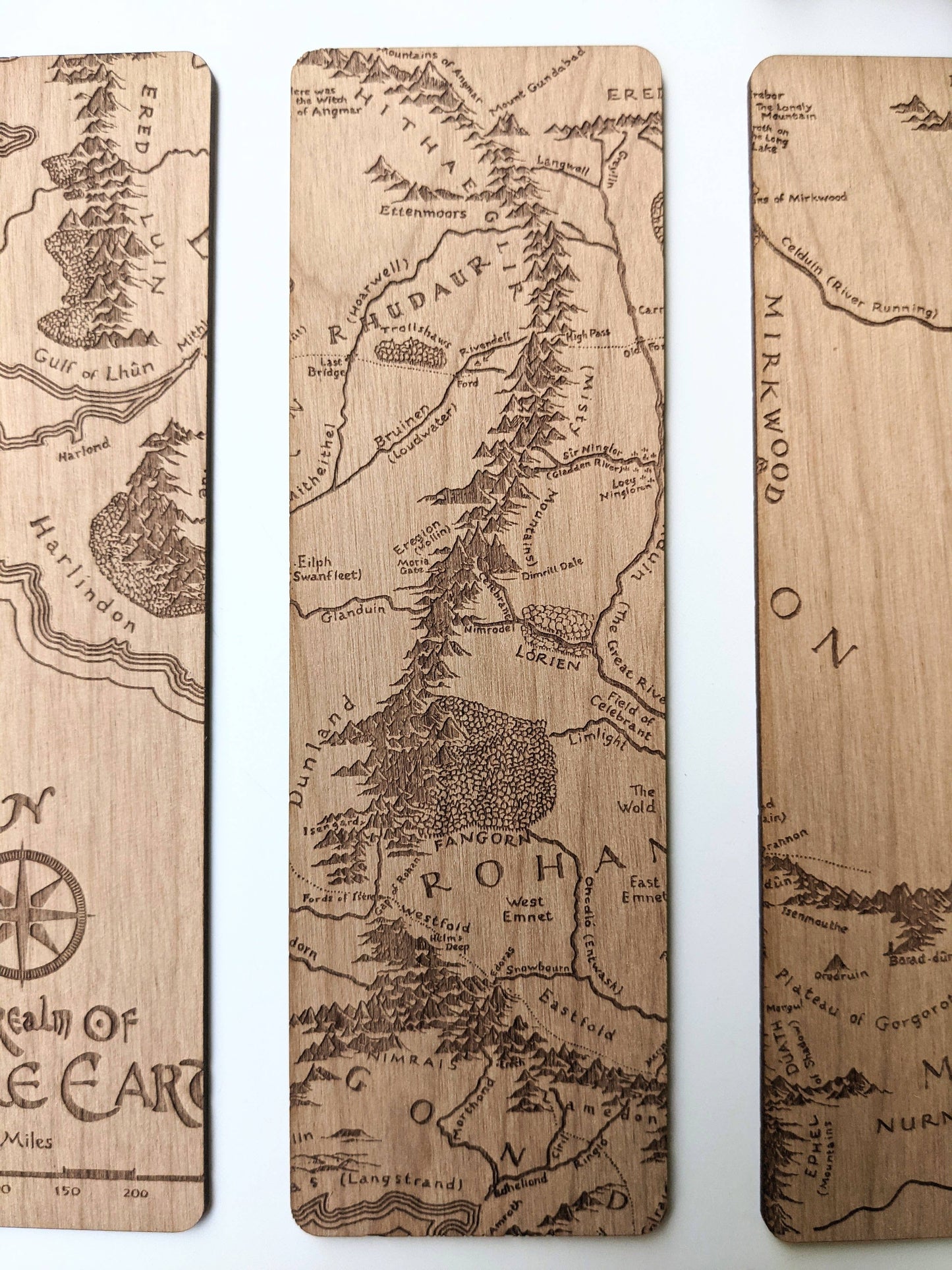 LOTR Rohan Gondor Map Bookmark - Tea & Fables