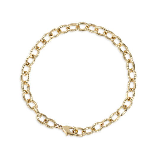 Diamond Cut Charm Bracelet