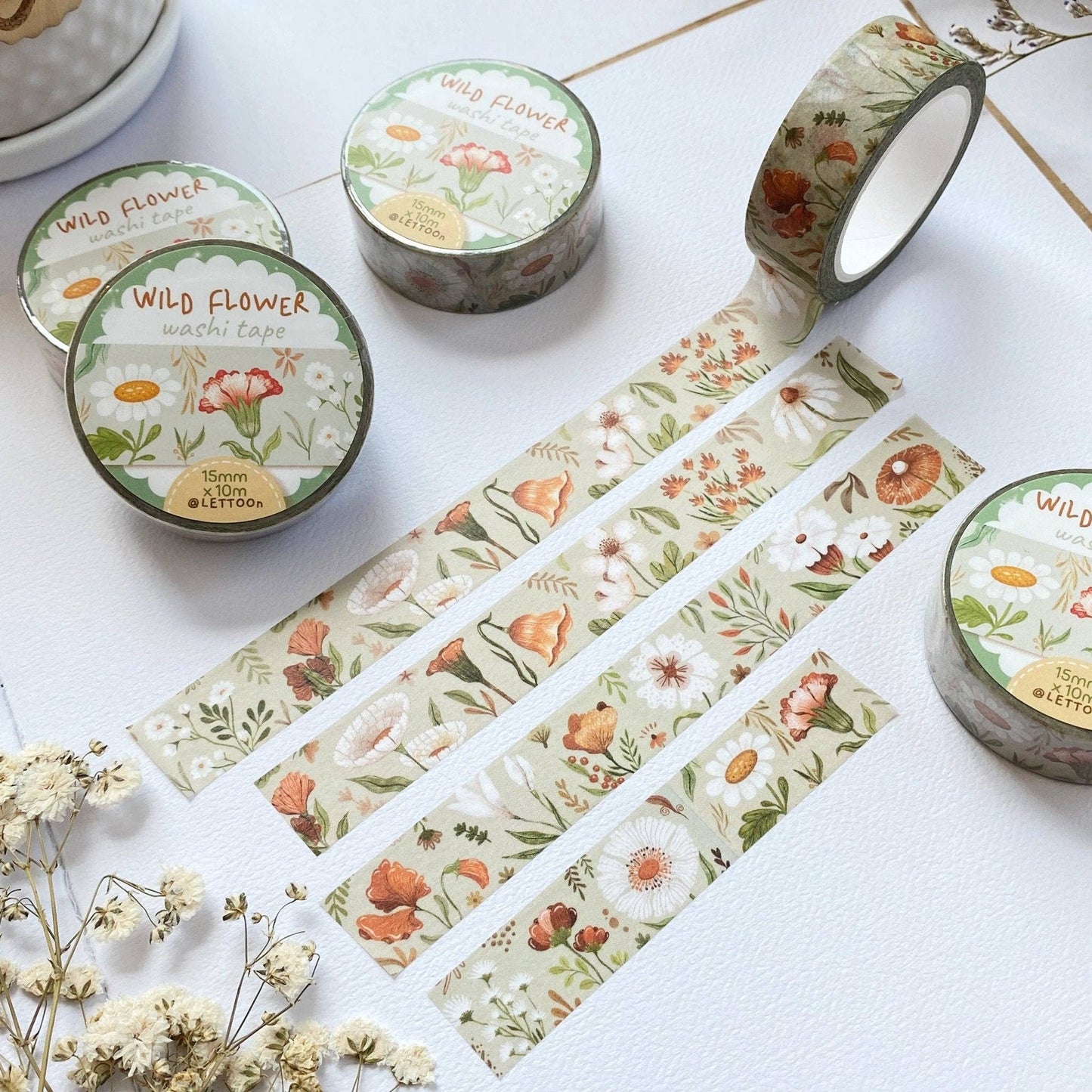 Washi Tape - Wild Flower - Tea & Fables