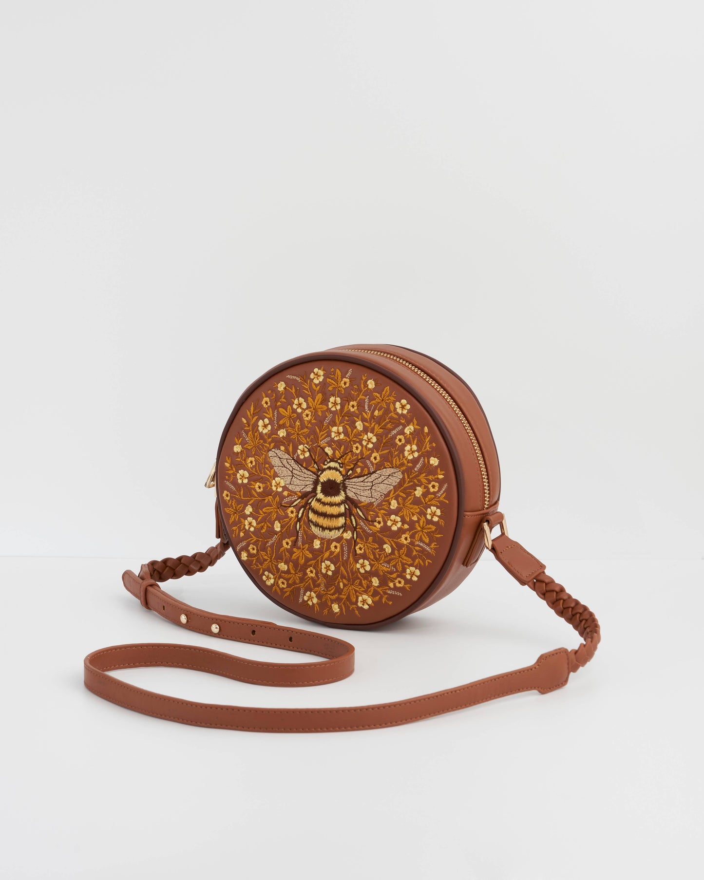 FABLE Bumble Bee Tan Circle Bag