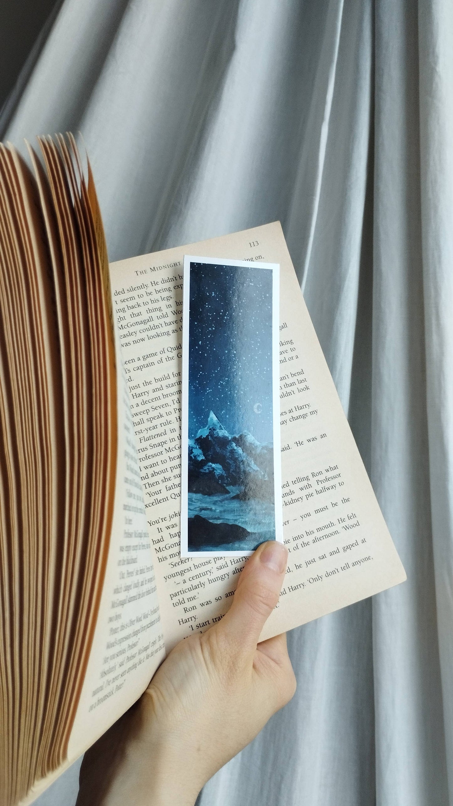 Starry Sky & Mountains Bookmark